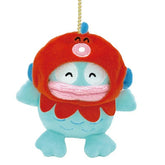 Sanrio Hangyodon 40th Anniversary Limited Series Plush Pendant - Octopus Balaclava Hat